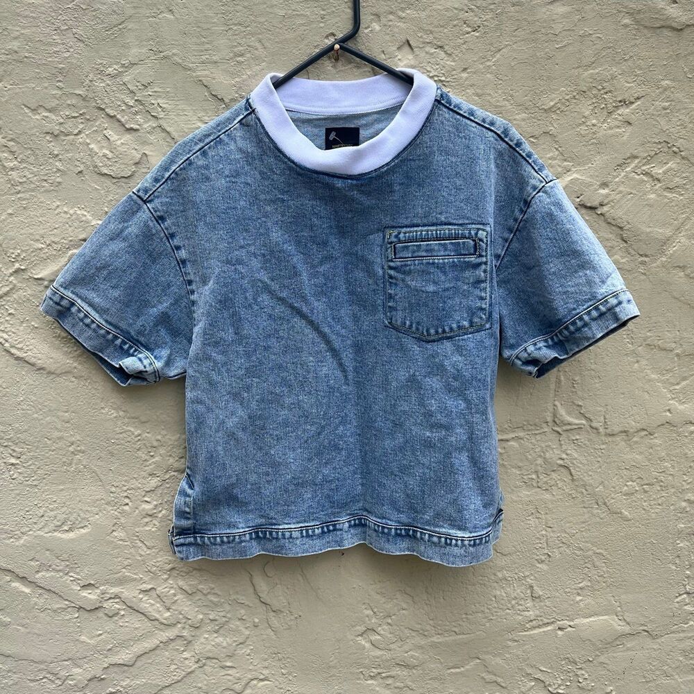 Top Men’s Nineteen87 Denim boxy cropped shirt